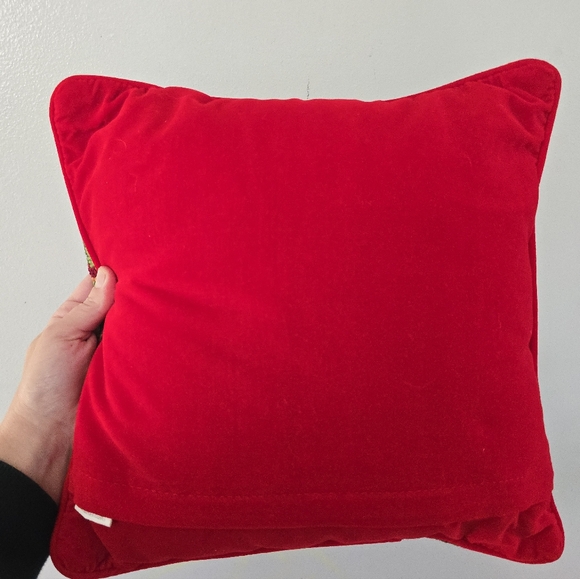 Needlepoint Christmas Pillow Santa St. Nick Delivering Presents - Picture 4 of 8